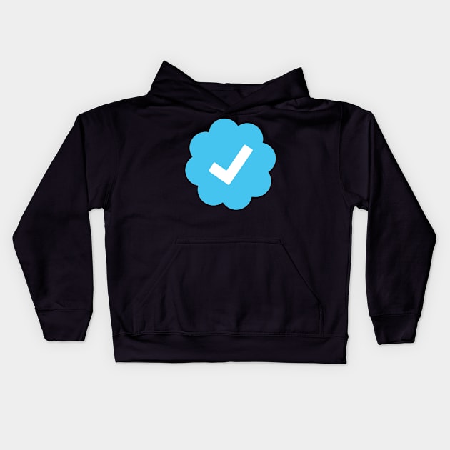 Verified, Twitter verified icon, social media icon Kids Hoodie by snowshade